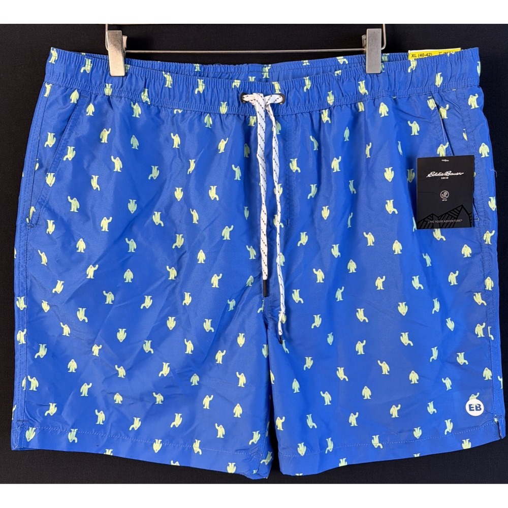 Eddie Bauer Men's 7" Swim Trunks UPF 50+ Sasquatch Brilliant Blue XL Mesh Lining